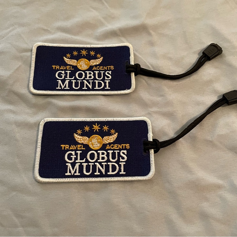 Harry Potter Globus Mundi Travel Agents Navy Travel Luggage Tags (Set of 2)